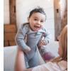 imageBurts Bees Baby Boys 100 Organic OnePiece Long Sleeve CoverallHeather Grey Henley