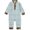 imageBurts Bees Baby Boys 100 Organic OnePiece Long Sleeve CoverallWindow Plaid