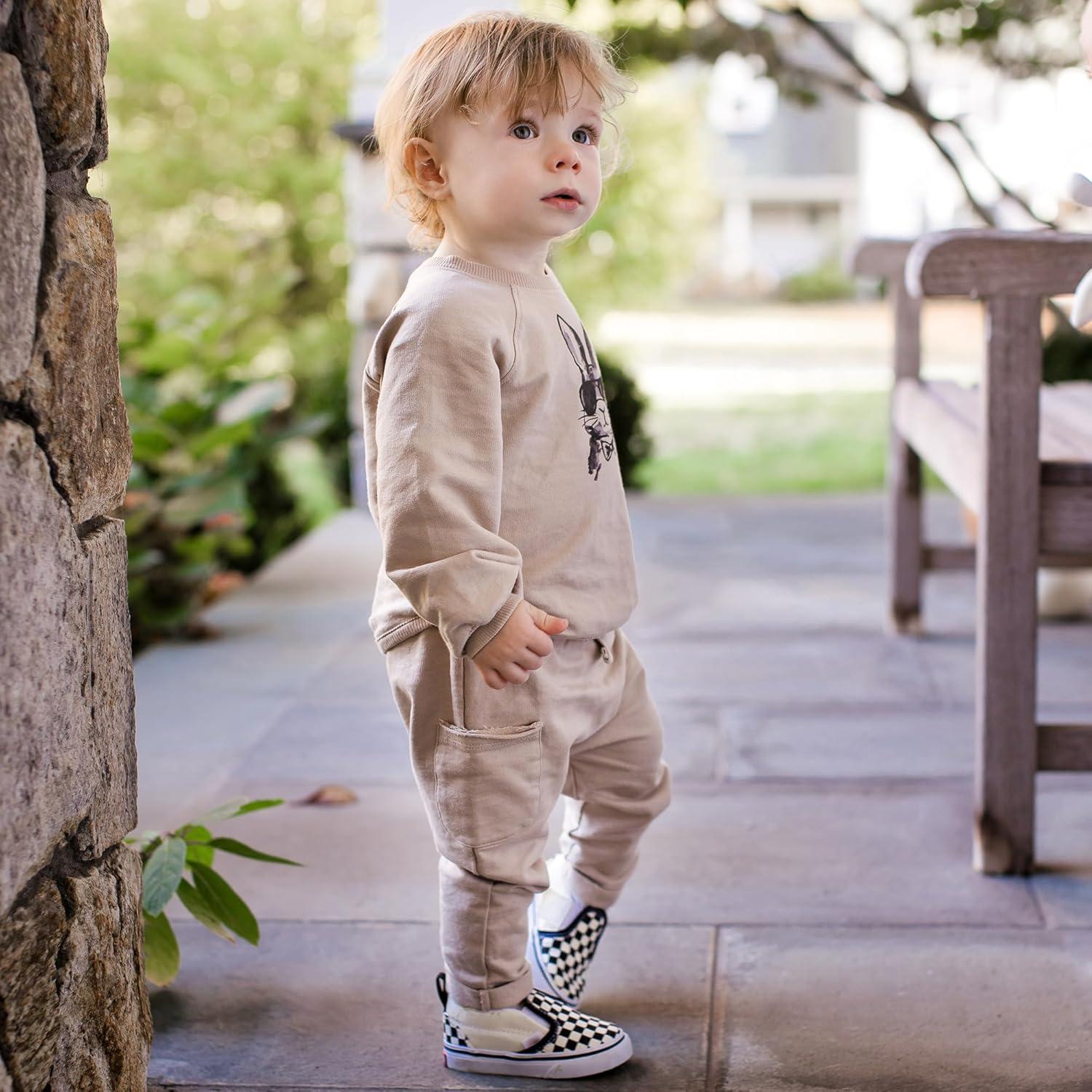 imageBurts Bees Baby Baby Boys Shirt and Pant Set Top ampamp Bottom Outfit BundleCool Bunny Set