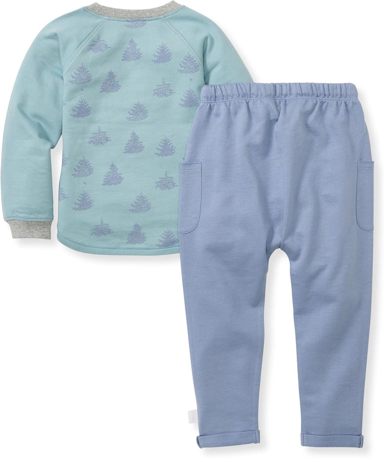 imageBurts Bees Baby Baby Boys Shirt and Pant Set Top ampamp Bottom Outfit BundleIcy Trees