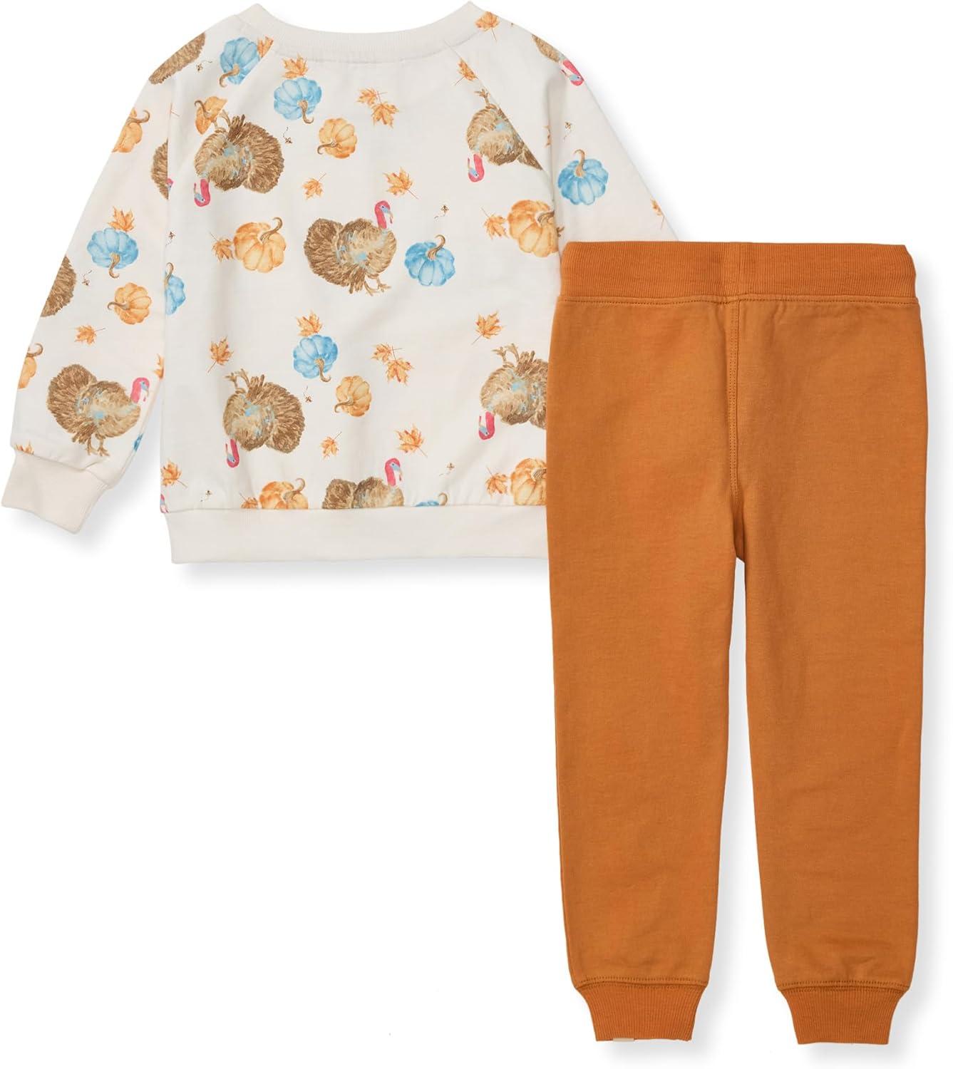 imageBurts Bees Baby Baby Boys Shirt and Pant Set Top ampamp Bottom Outfit BundleTurkey Time