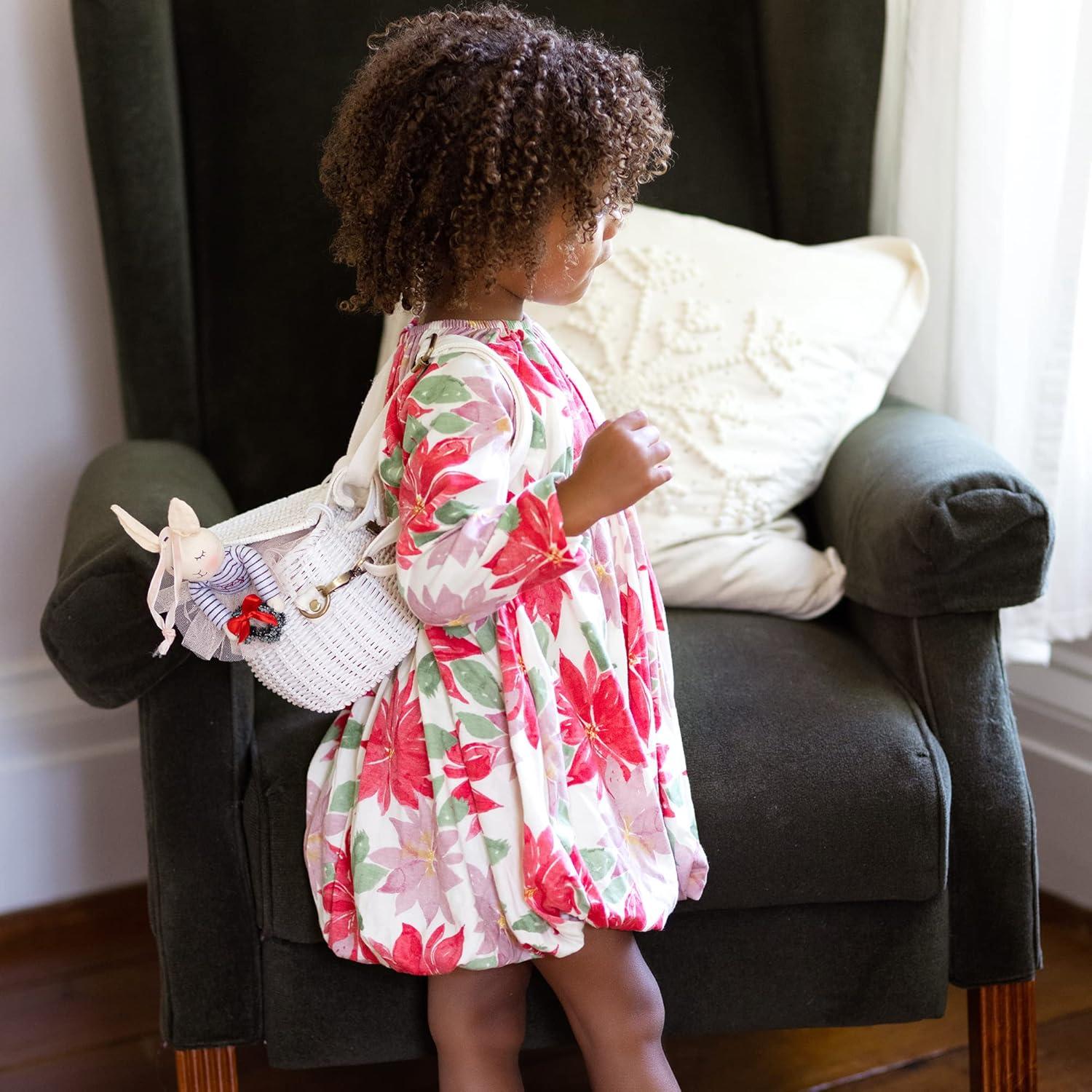 imageBurts Bees Baby Baby Girls Dress Infant ampamp Toddler Short ampamp LongSleeve 100 Organic CottonBlooming Poinsettia