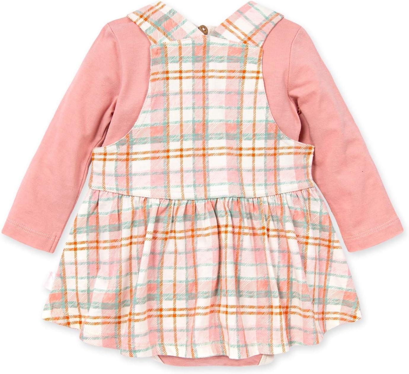 imageBurts Bees Baby Baby Girls Dress Infant ampamp Toddler Short ampamp LongSleeve 100 Organic CottonCozy Harvest Dress  Bodysuit