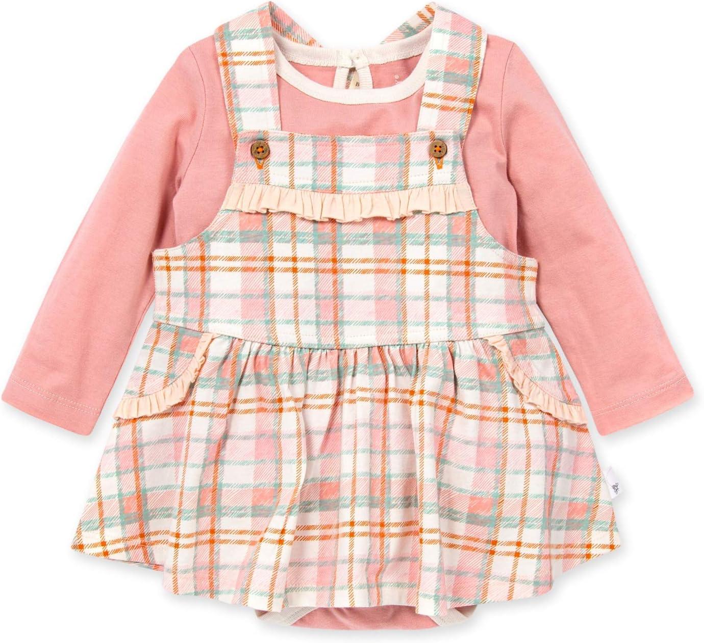 imageBurts Bees Baby Baby Girls Dress Infant ampamp Toddler Short ampamp LongSleeve 100 Organic CottonCozy Harvest Dress  Bodysuit