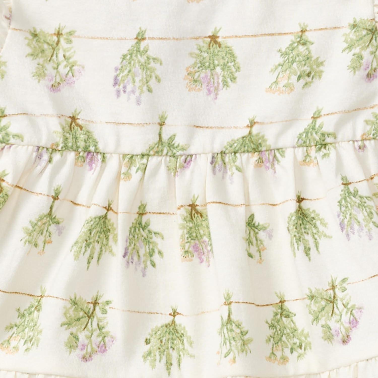 imageBurts Bees Baby Baby Girls Dress Infant ampamp Toddler Short ampamp LongSleeve 100 Organic CottonFresh Herbs