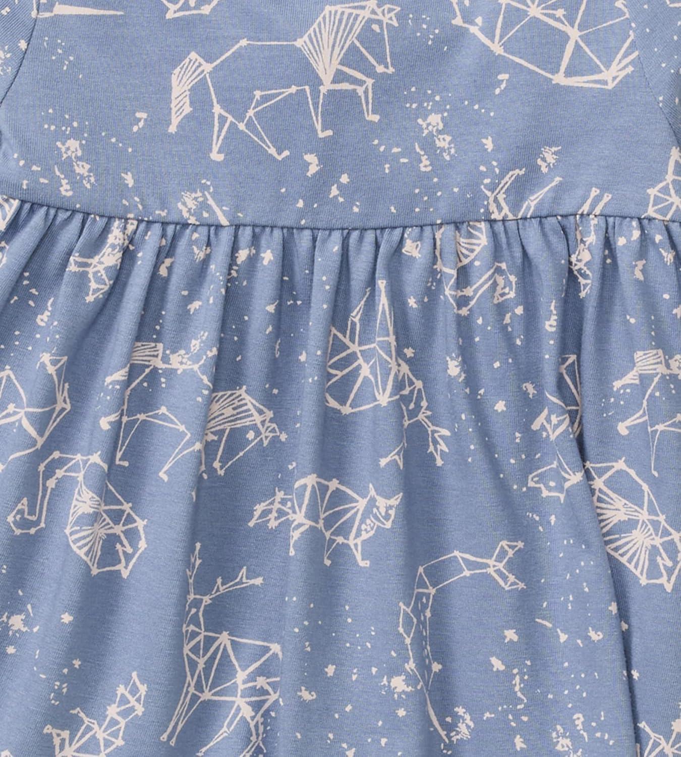 imageBurts Bees Baby Baby Girls Dress Infant ampamp Toddler Short ampamp LongSleeve 100 Organic CottonStarry Animals