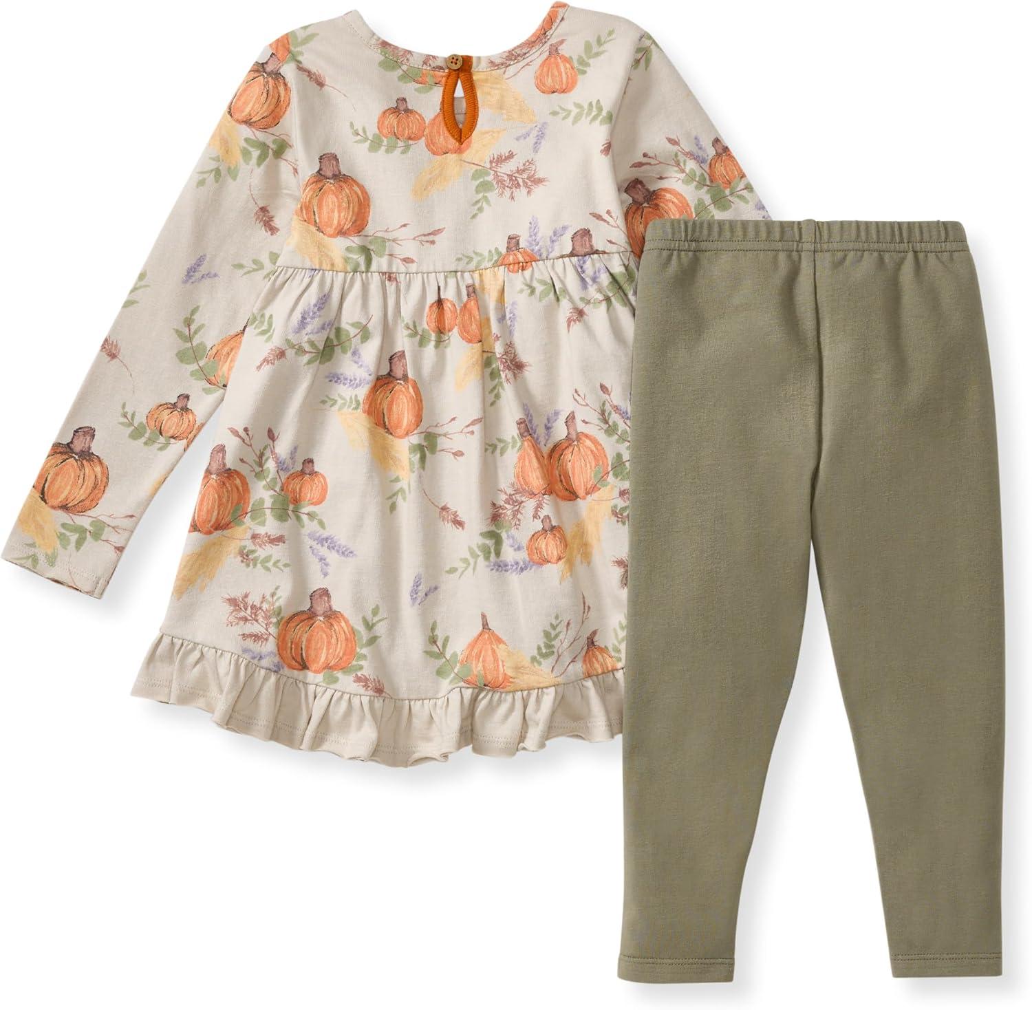 imageBurts Bees Baby Baby Girls Long Sleeve Top and Pant Set 100 Organic CottonAutumn Feels