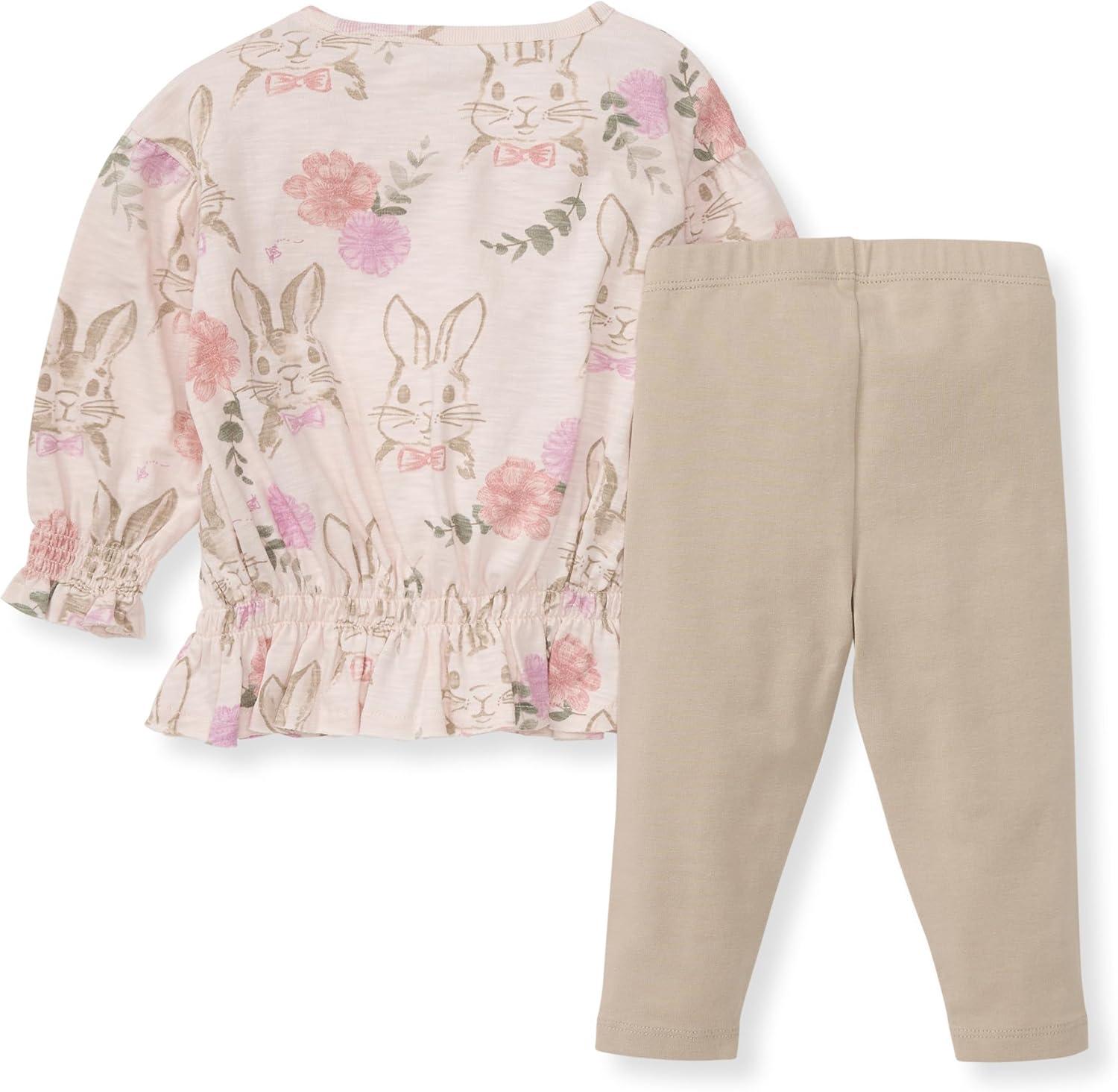 imageBurts Bees Baby Baby Girls Long Sleeve Top and Pant Set 100 Organic CottonBunny Floral Set