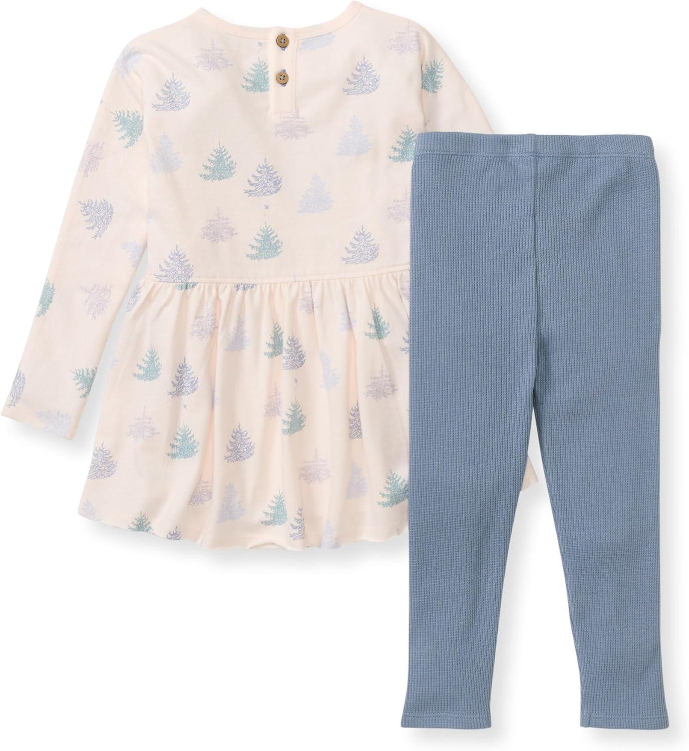 imageBurts Bees Baby Baby Girls Long Sleeve Top and Pant Set 100 Organic CottonIcey Trees