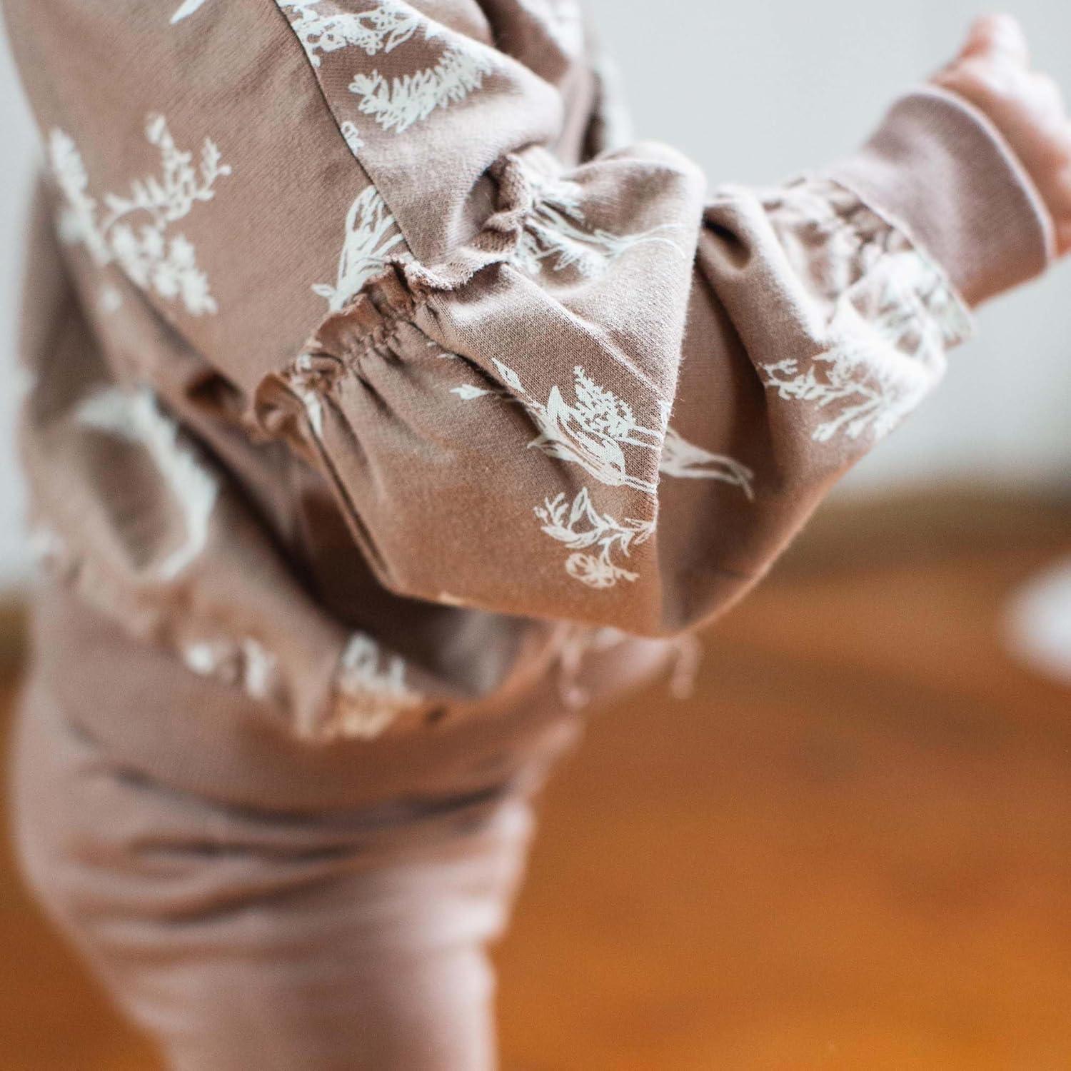 imageBurts Bees Baby Baby Girls Long Sleeve Top and Pant Set 100 Organic CottonLittle Wild Flower