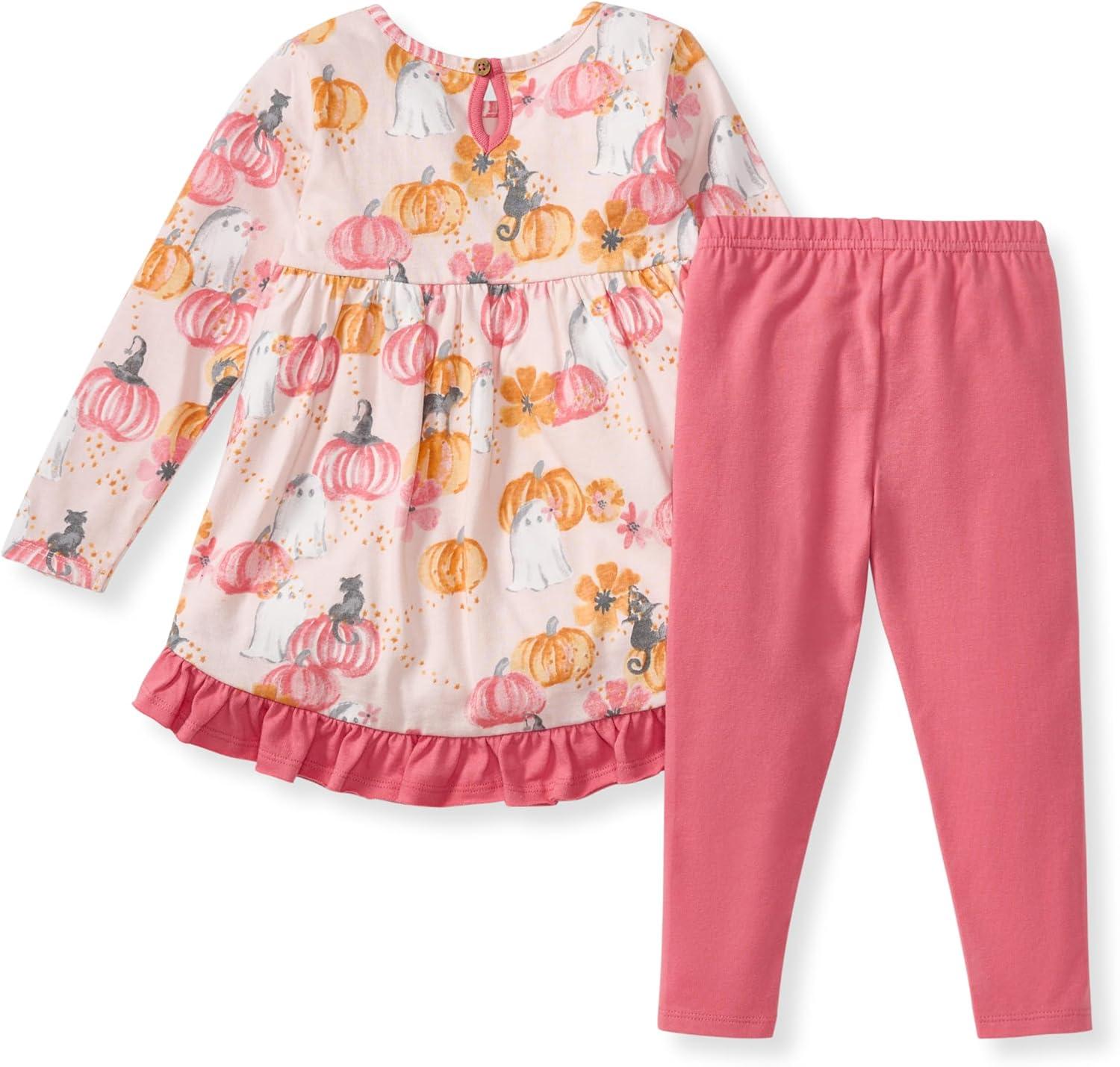imageBurts Bees Baby Baby Girls Long Sleeve Top and Pant Set 100 Organic CottonMagical Pumpkin