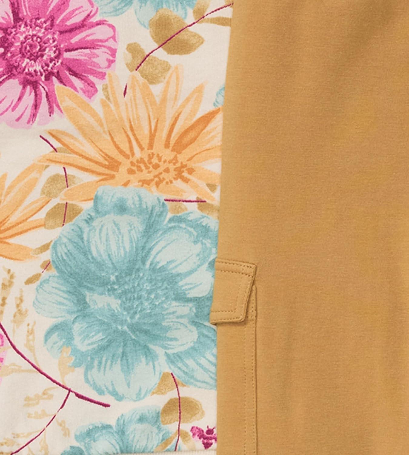 imageBurts Bees Baby Baby Girls Long Sleeve Top and Pant Set 100 Organic CottonMountain Floral