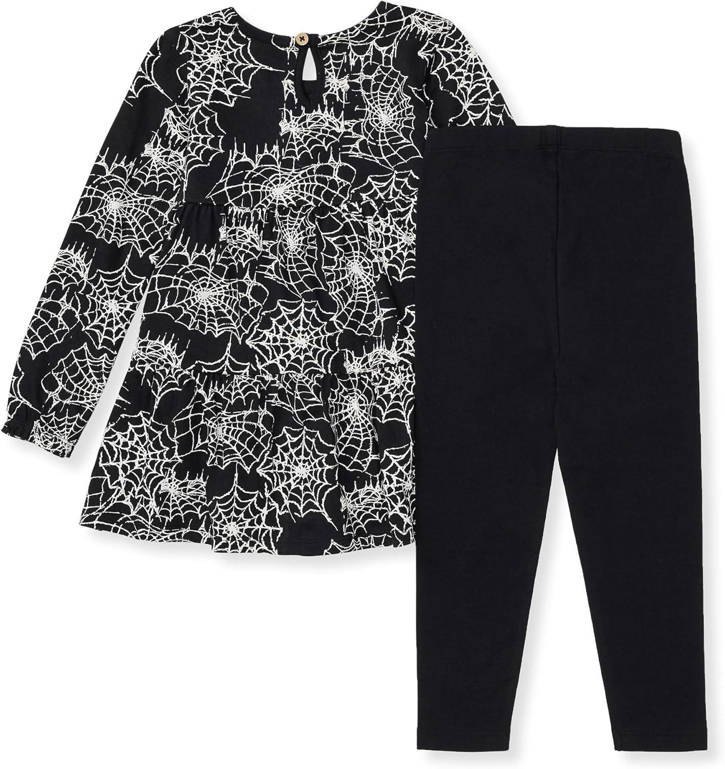 imageBurts Bees Baby Baby Girls Long Sleeve Top and Pant Set 100 Organic CottonSpiderwebs Set