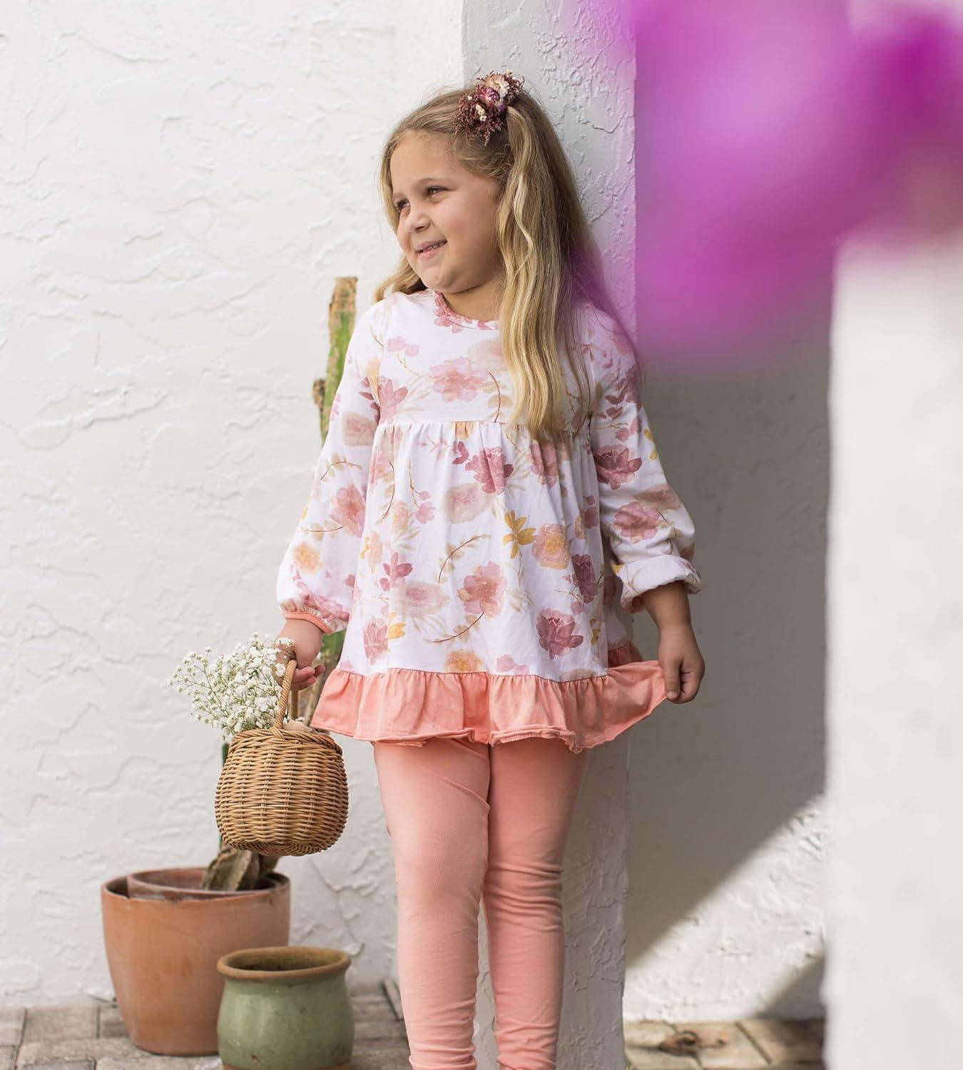 imageBurts Bees Baby Baby Girls Long Sleeve Top and Pant Set 100 Organic CottonVacay Floral Set