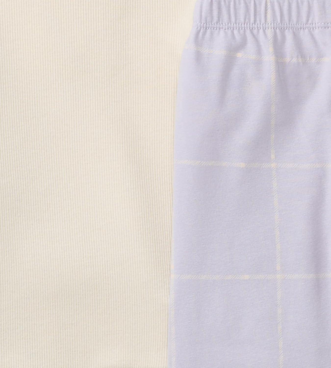 imageBurts Bees Baby Baby Girls Long Sleeve Top and Pant Set 100 Organic CottonWindow Plaid