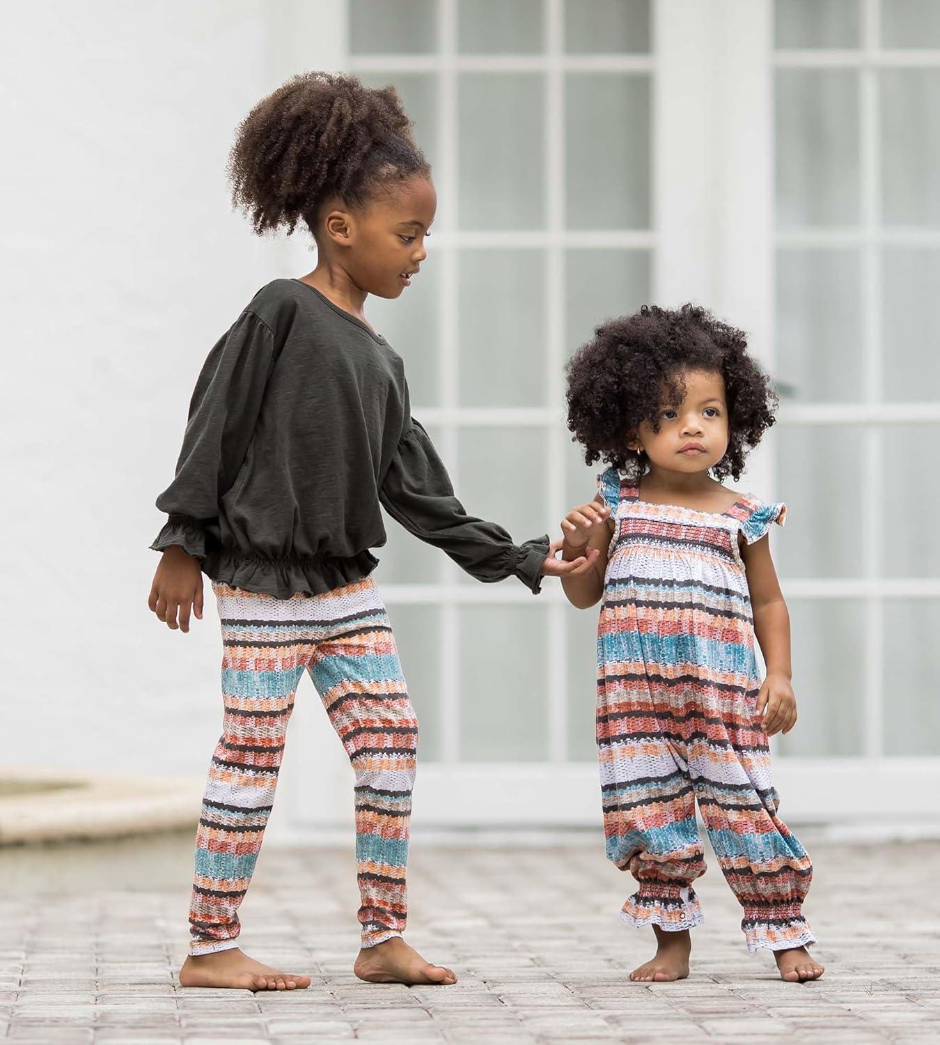 imageBurts Bees Baby Baby Girls Long Sleeve Top and Pant Set 100 Organic CottonWoven Stripe Set