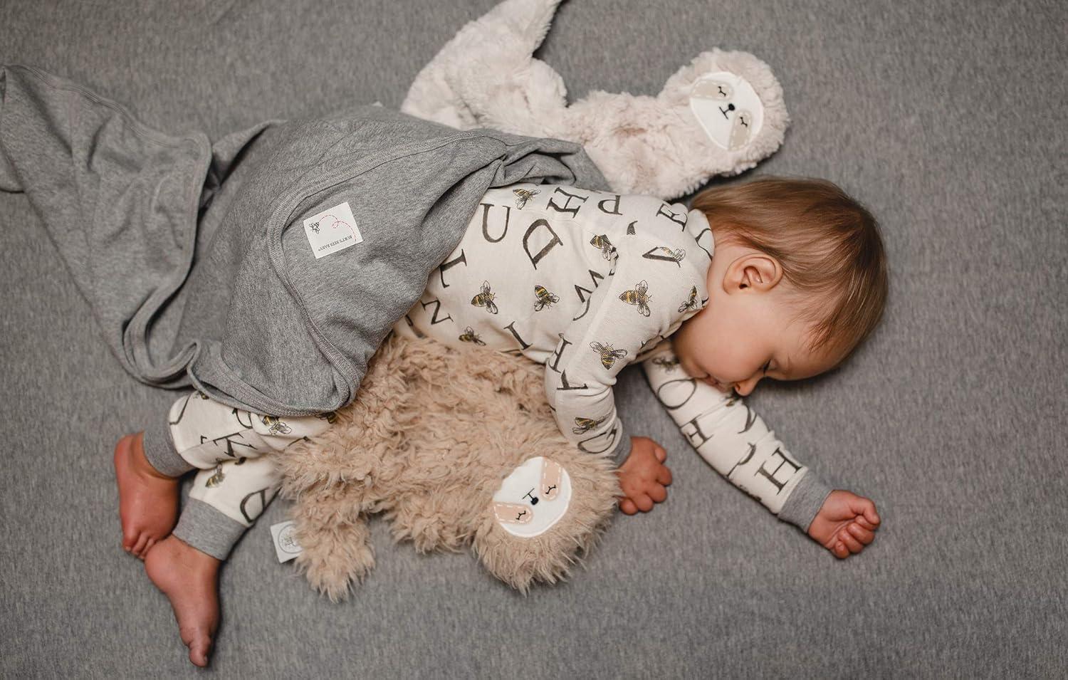 imageBurts Bees Baby Boys 2Piece Long Sleeve Tee and Pants Organic Cotton Pajama SetAbeec