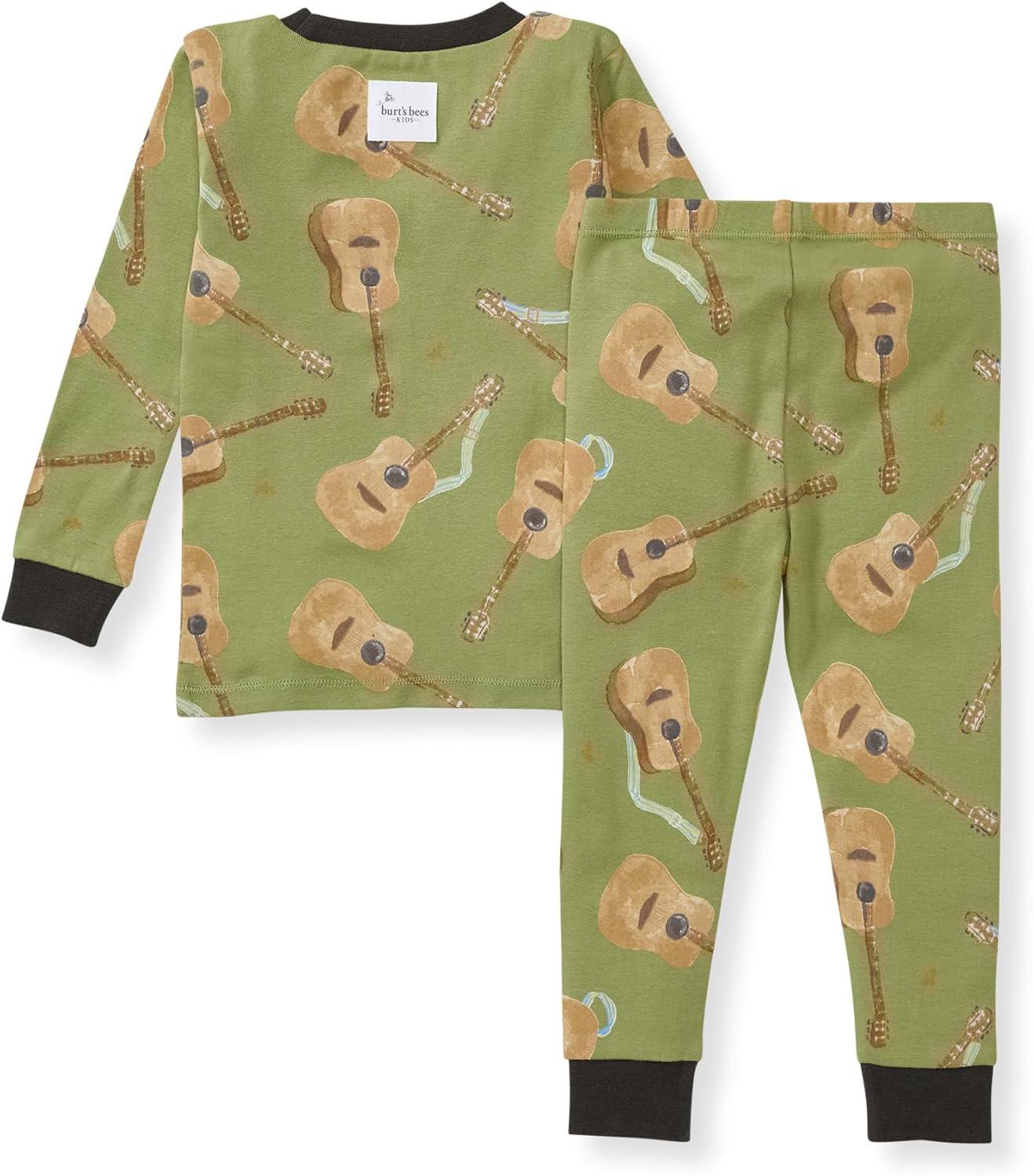 imageBurts Bees Baby Boys 2Piece Long Sleeve Tee and Pants Organic Cotton Pajama SetAcoustic Guitar