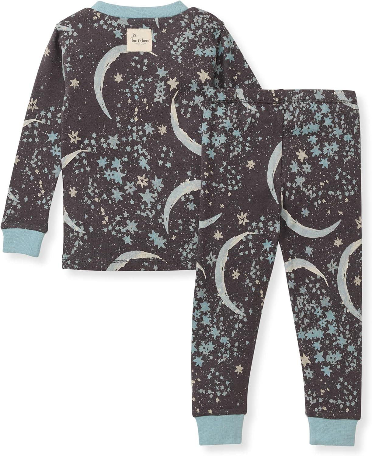 imageBurts Bees Baby Boys 2Piece Long Sleeve Tee and Pants Organic Cotton Pajama SetCelestial Moon