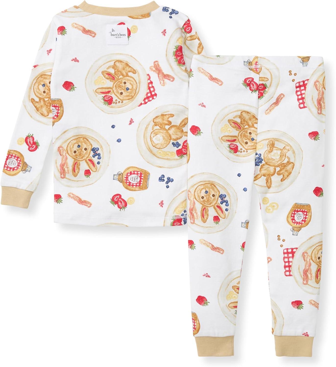 imageBurts Bees Baby Boys 2Piece Long Sleeve Tee and Pants Organic Cotton Pajama SetEaster Breakfast