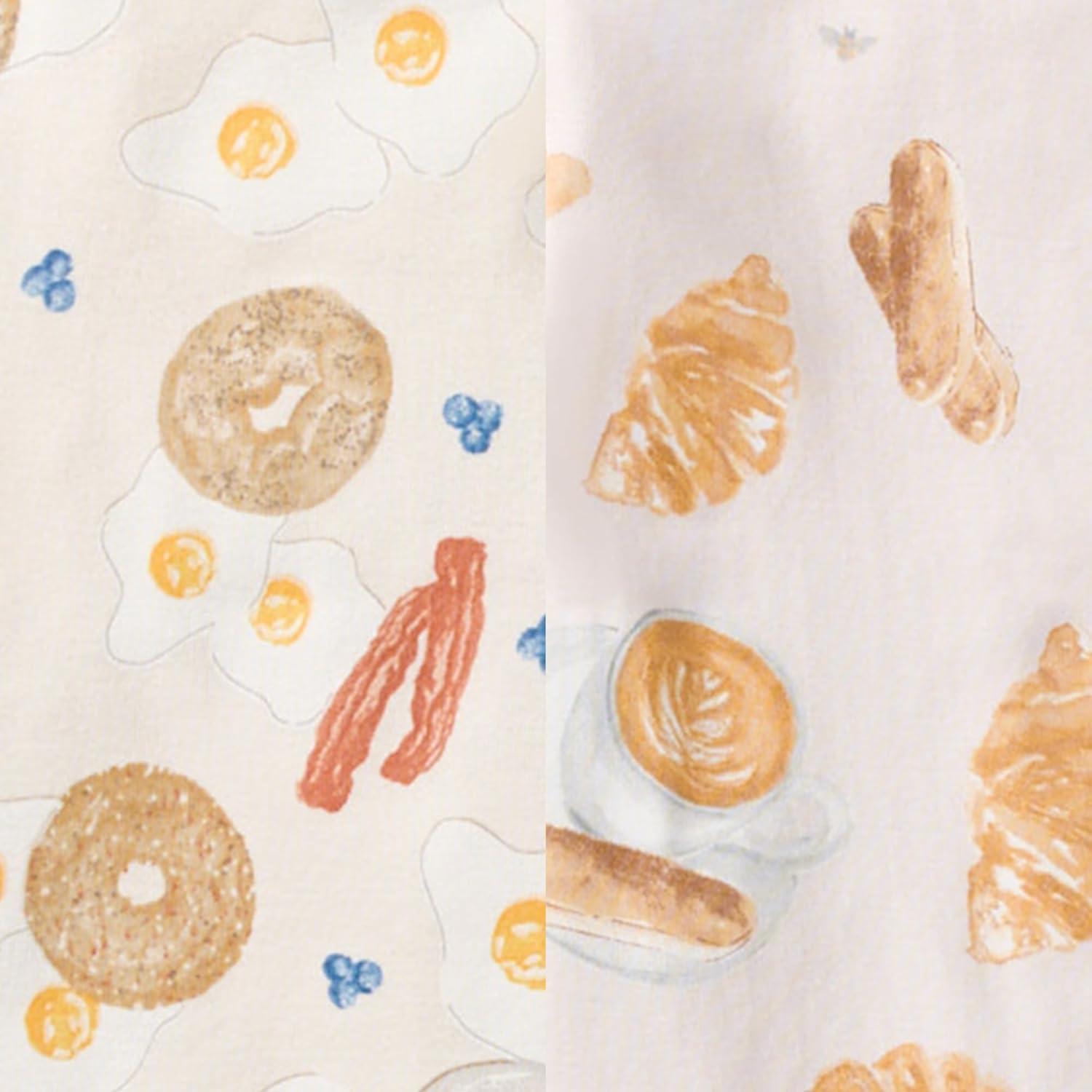 imageBurts Bees Baby Boys 2Piece Long Sleeve Tee and Pants Organic Cotton Pajama SetEggs  Coffee