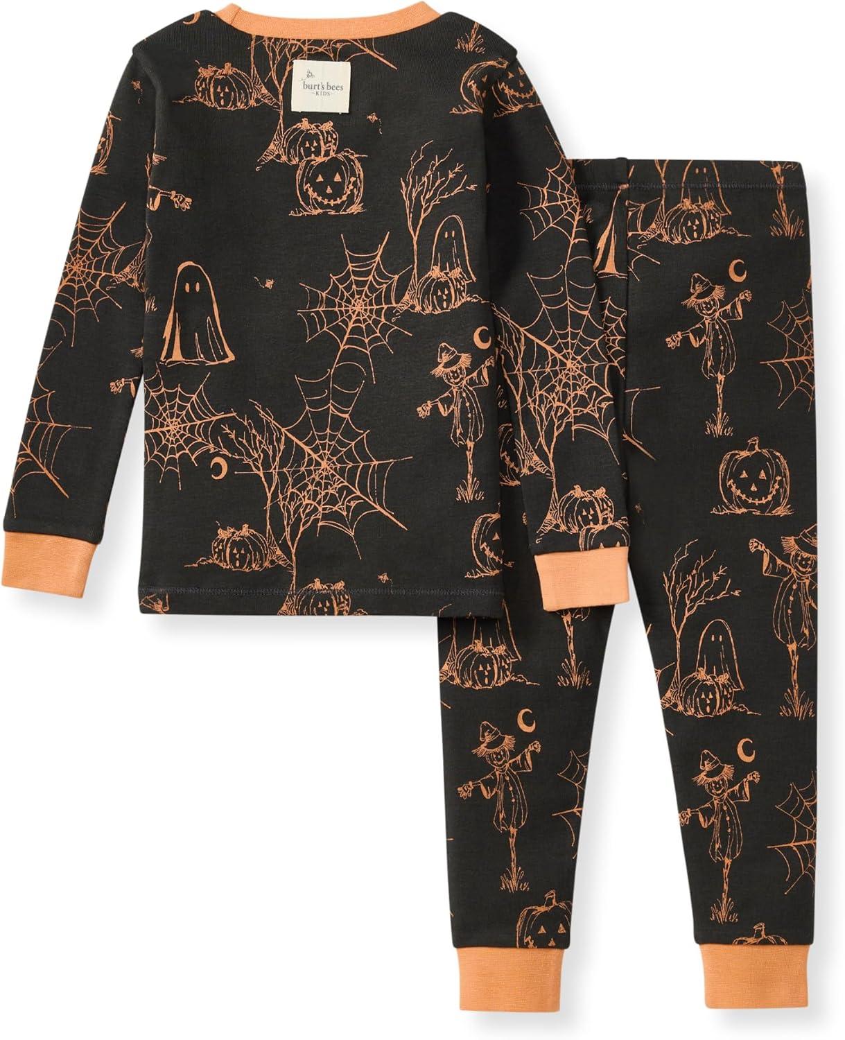 imageBurts Bees Baby Boys 2Piece Long Sleeve Tee and Pants Organic Cotton Pajama SetHaunty Halloween