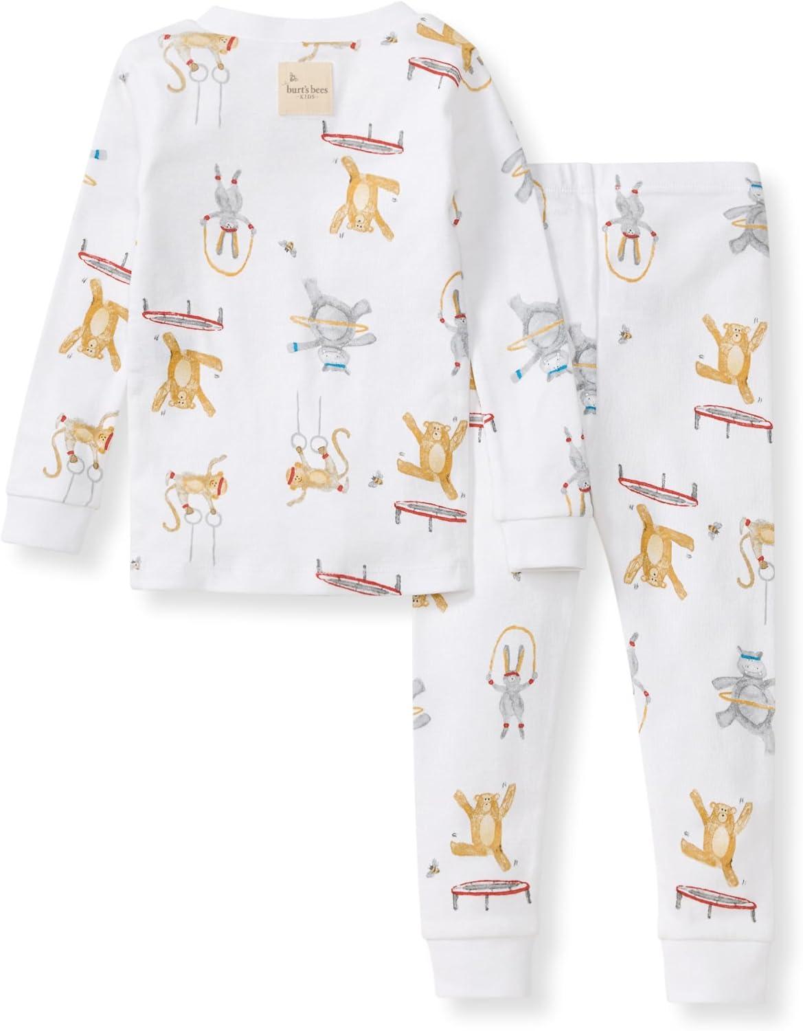 imageBurts Bees Baby Boys 2Piece Long Sleeve Tee and Pants Organic Cotton Pajama SetJungle Gym