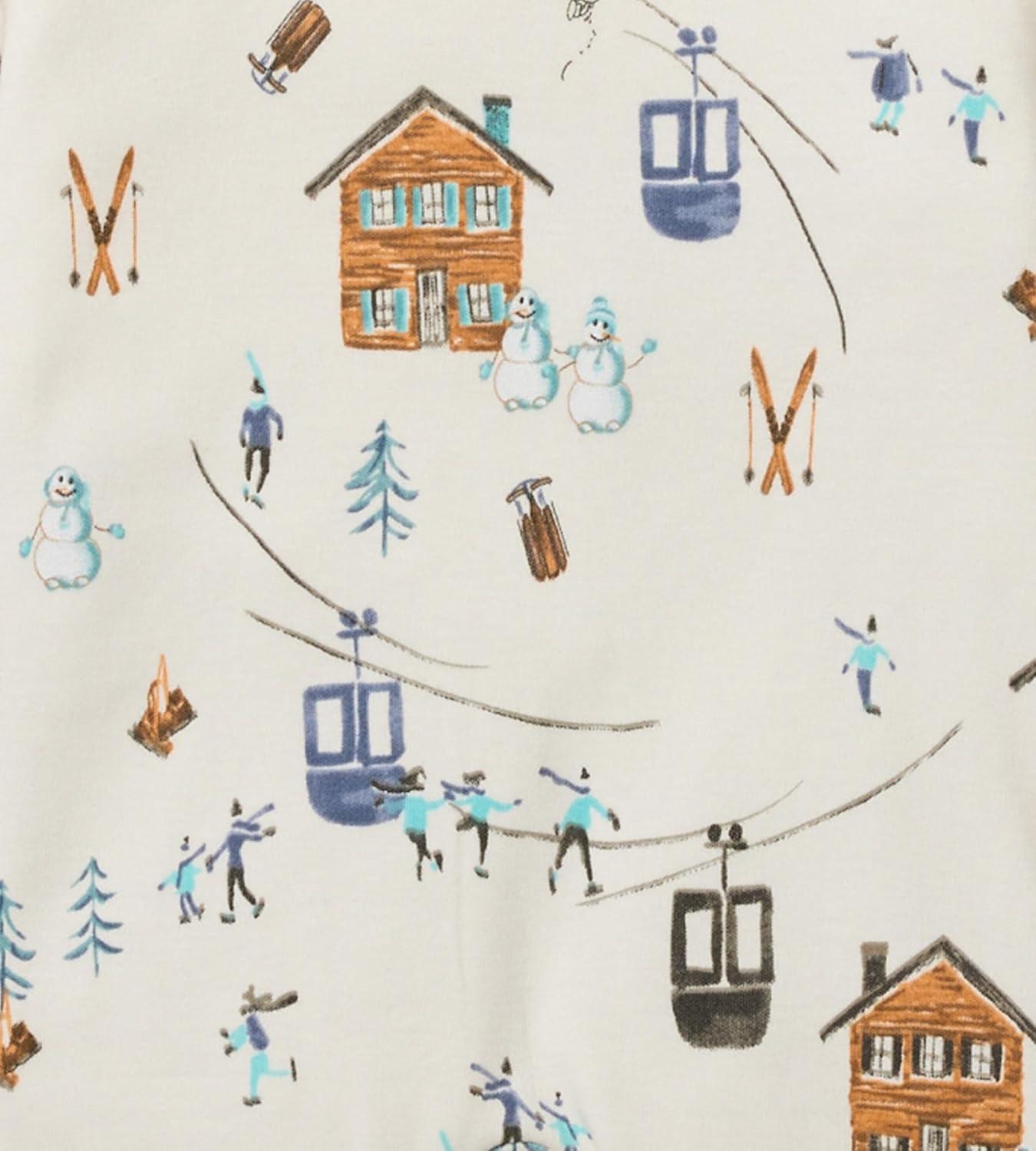 imageBurts Bees Baby Boys 2Piece Long Sleeve Tee and Pants Organic Cotton Pajama SetOut in the Alps