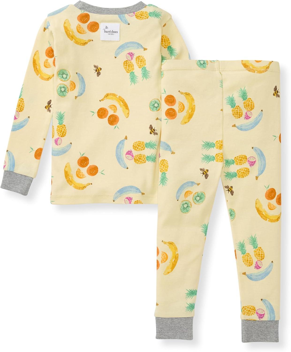 imageBurts Bees Baby Boys 2Piece Long Sleeve Tee and Pants Organic Cotton Pajama SetPlay With Your Food