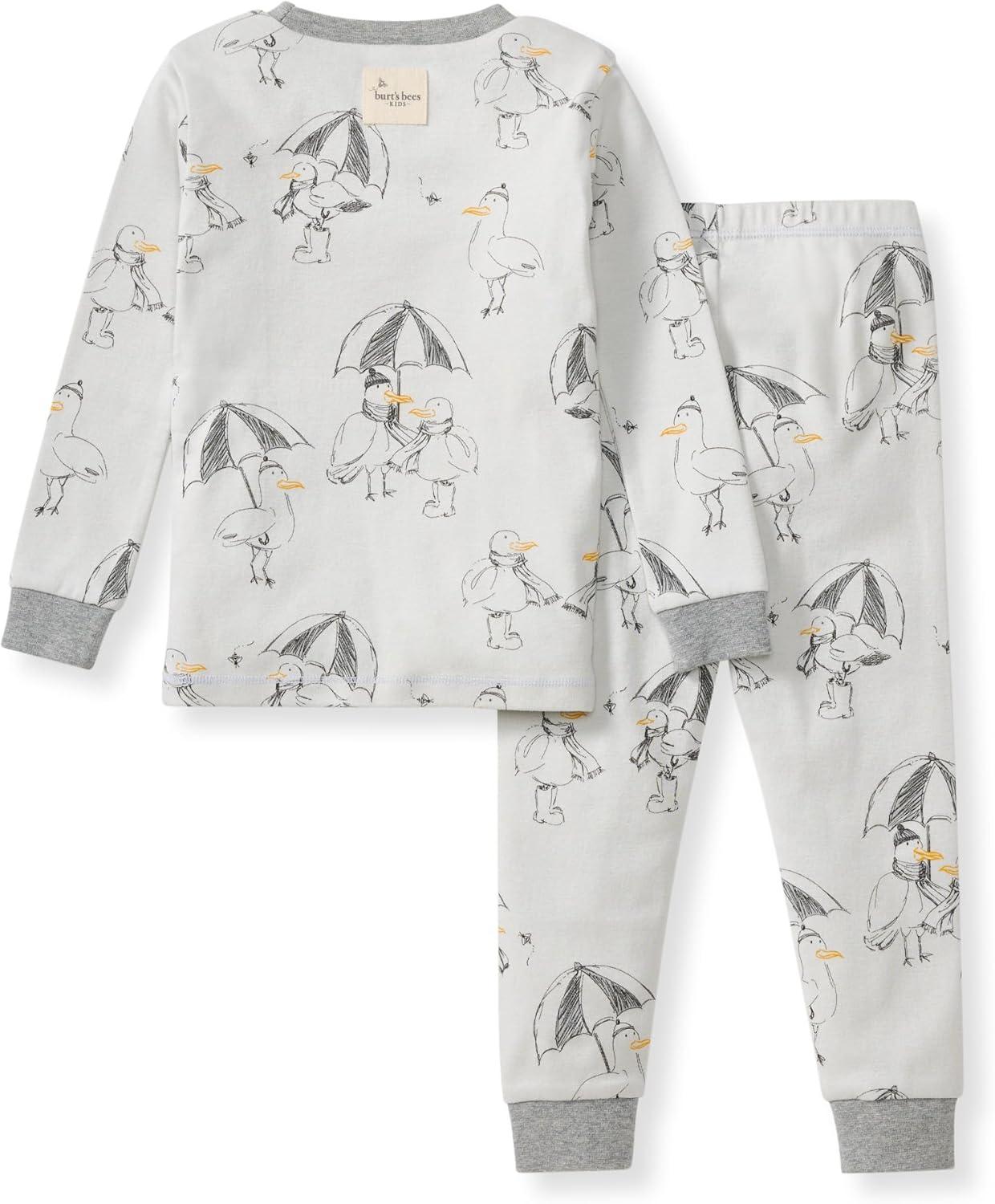 imageBurts Bees Baby Boys 2Piece Long Sleeve Tee and Pants Organic Cotton Pajama SetSilly Seagulls