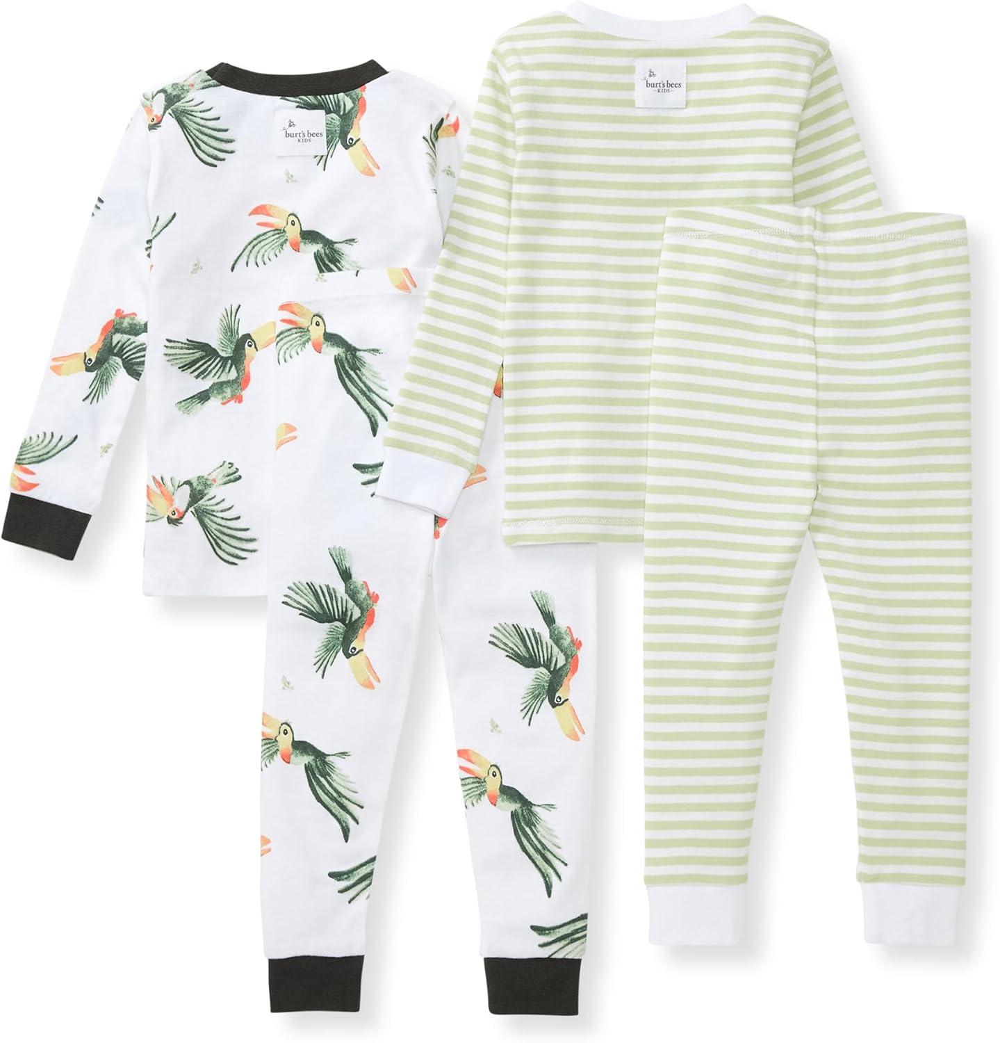 imageBurts Bees Baby Boys 2Piece Long Sleeve Tee and Pants Organic Cotton Pajama SetToucan