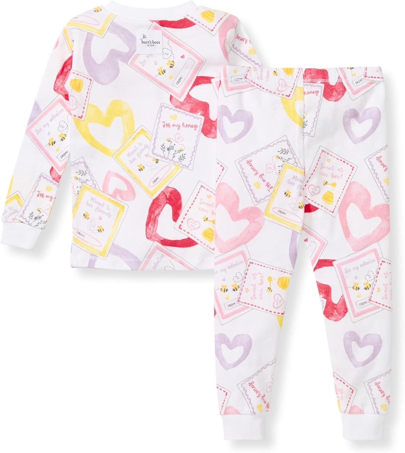 imageBurts Bees Baby Girls 2Piece Long Sleeve Tee and Pants Organic Cotton Pajama SetBee Mine