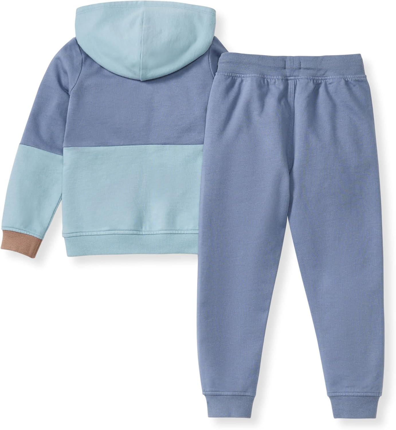 imageBurts Bees Baby babyboys Hoodie and Pant Set Top ampamp Bottom Outfit Bundle 100 Organic CottonFlint Blue