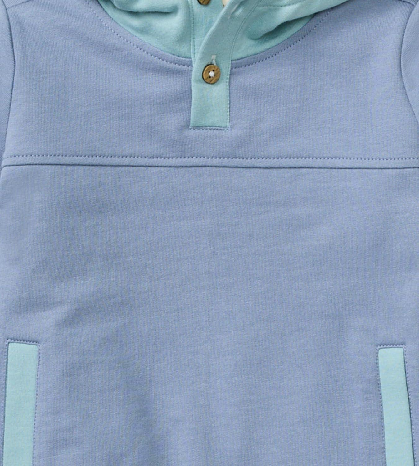imageBurts Bees Baby babyboys Hoodie and Pant Set Top ampamp Bottom Outfit Bundle 100 Organic CottonIndigo Colorblocked Set