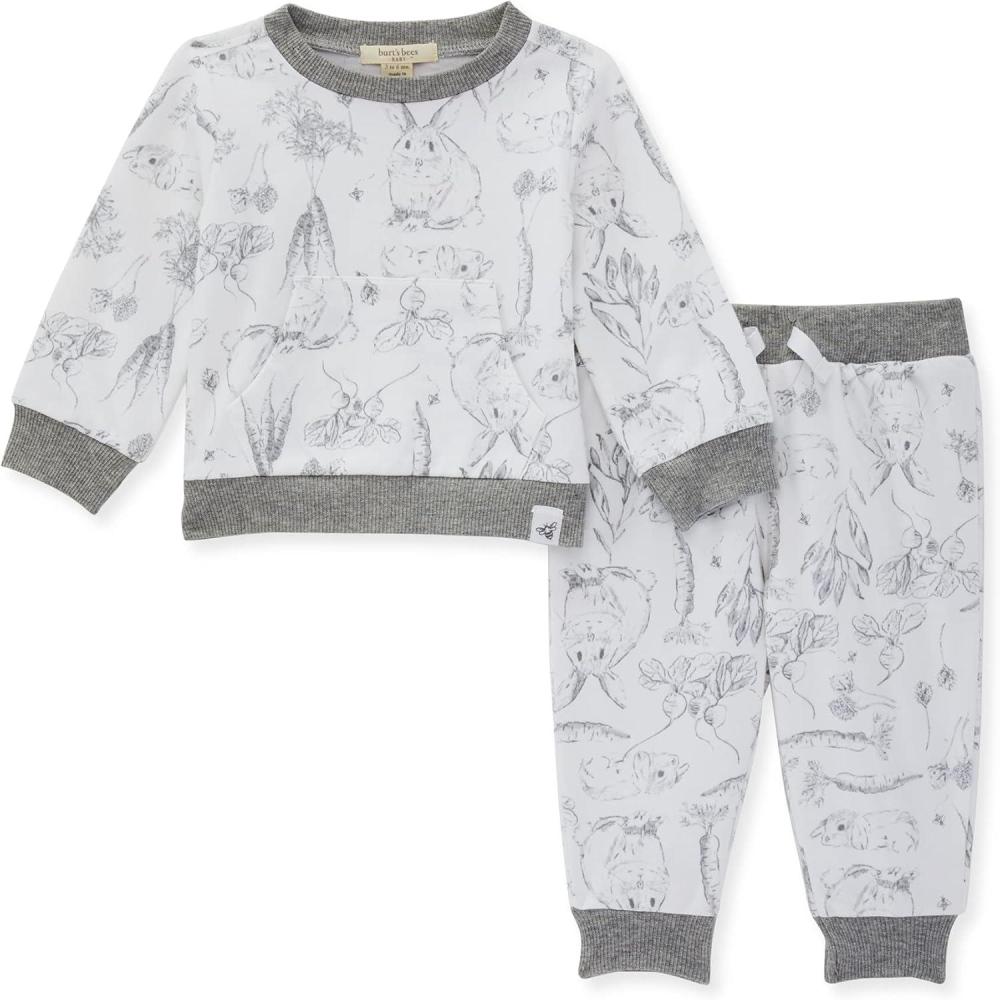 imageBurts Bees Baby Baby Boys Shirt and Pant Set Top ampamp Bottom Outfit BundleBunny Toile