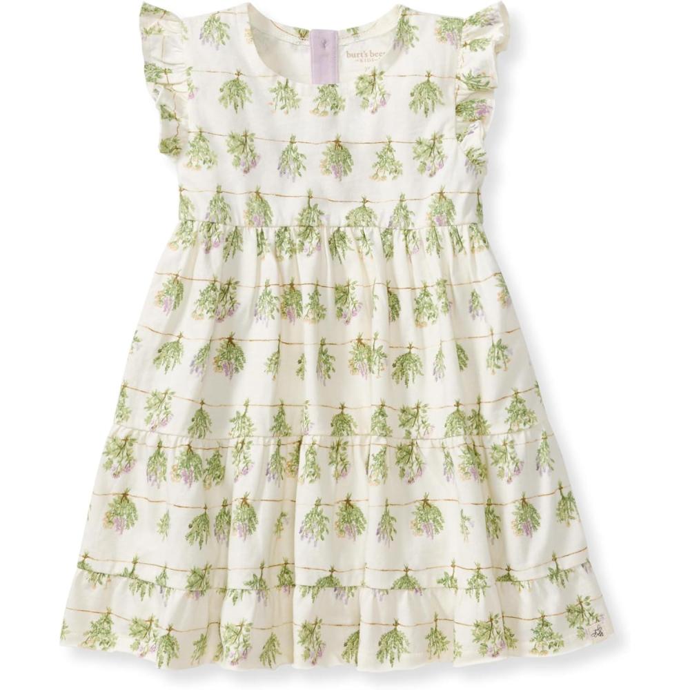 imageBurts Bees Baby Baby Girls Dress Infant ampamp Toddler Short ampamp LongSleeve 100 Organic CottonFresh Herbs