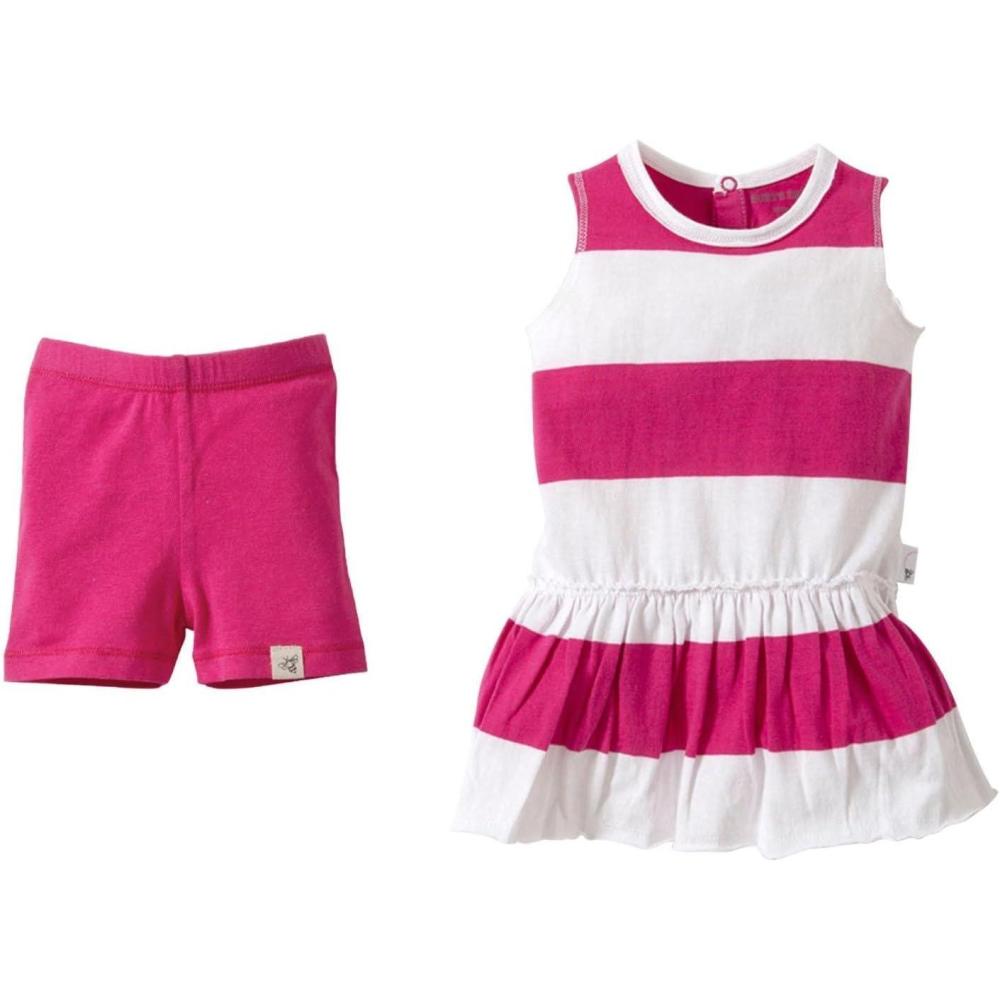 imageBurts Bees Baby Baby Girls Dress Infant ampamp Toddler Short ampamp LongSleeve 100 Organic CottonHibiscus
