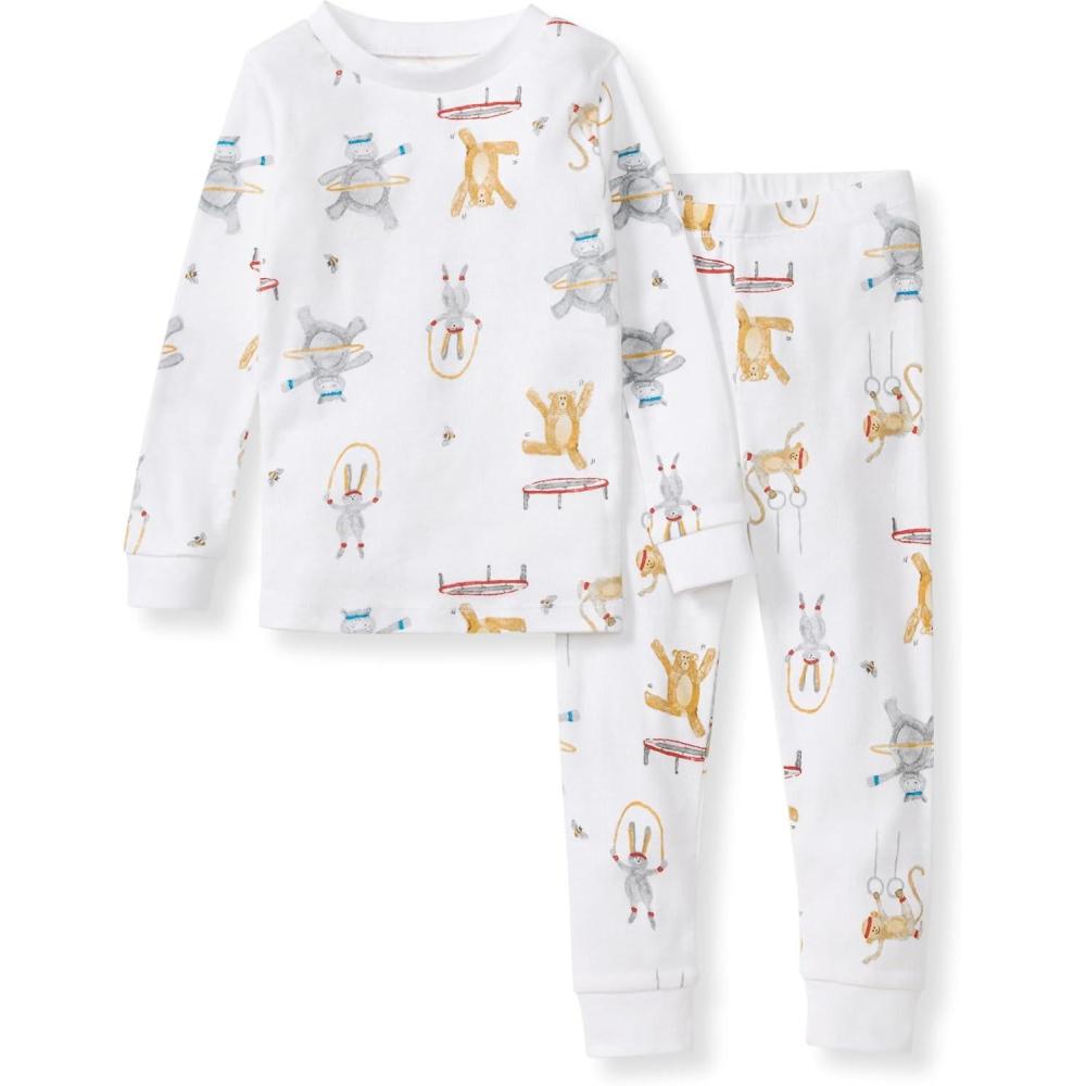 imageBurts Bees Baby Boys 2Piece Long Sleeve Tee and Pants Organic Cotton Pajama SetJungle Gym
