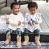imageBurts Bees Baby Baby Girls Long Sleeve Top and Pant Set 100 Organic CottonEvergreen Penguins