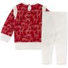 imageBurts Bees Baby Baby Girls Long Sleeve Top and Pant Set 100 Organic CottonFestive Reindeer