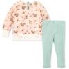 imageBurts Bees Baby Baby Girls Long Sleeve Top and Pant Set 100 Organic CottonMontana Meadow