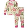 imageBurts Bees Baby Girls 2Piece Long Sleeve Tee and Pants Organic Cotton Pajama SetMega Dino Friends