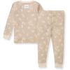 imageBurts Bees Baby Girls 2Piece Long Sleeve Tee and Pants Organic Cotton Pajama SetWhimsical Floral
