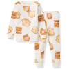 imageBurts Bees Baby Boys 2Piece Long Sleeve Tee and Pants Organic Cotton Pajama SetFrench Toast