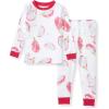 imageBurts Bees Baby Girls 2Piece Long Sleeve Tee and Pants Organic Cotton Pajama SetDragon Fruit