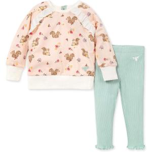 imageBurts Bees Baby Baby Girls Long Sleeve Top and Pant Set 100 Organic CottonMontana Meadow