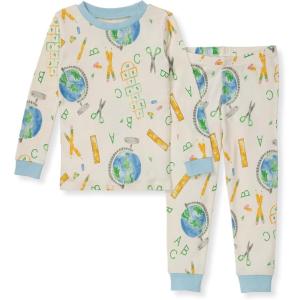 imageBurts Bees Baby Boys 2Piece Long Sleeve Tee and Pants Organic Cotton Pajama SetLearn the Globe