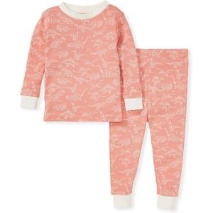 imageBurts Bees Baby Boys 2Piece Long Sleeve Tee and Pants Organic Cotton Pajama SetStorybook Saurus