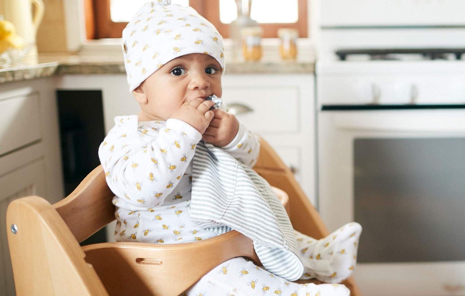 imageBurts Bees Baby Infant Burp Cloths 100 Organic Cotton Extra Absorbent Soft Fabric Drool Cloths 5Pack Newborn MustHave Essential Large Burping Cloths One Size 17 x 1175 InchesBlossom Pink Prints
