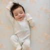 imageBurts Bees Baby Baby Girls Pajamas Zip Front NonSlip Footed Sleeper Pjs 100 Organic CottonGood Night Sky Blue